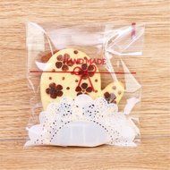 Yunko 300pcs Clear Little Daisies Cookie Candy Soap Packaging Self-adhesive Plastic Bags for Biscuits Package(... N22