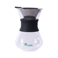 SMYLLS Hand Drip Coffee Maker For Pour Over Coffee,3 Cup(12 oz) Glass Carafe with Permanent Stainless Steel Filter...