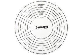 Homankit Silicone Baking Mat for Pizza or Pie Dough, Round Non-Stick Liner with Measurements, 11.6 inch N3