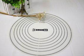 Homankit Silicone Baking Mat for Pizza or Pie Dough, Round Non-Stick Liner with Measurements, 11.6 inch N4
