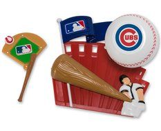CAKEMAKE MLB Home Run, Cake Topper, Chicago Cubs