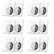 Acoustic Audio CS-IW830 In Wall 8" Speaker 3 Way Home Theater 6 Pair Pack 4200 Watt CS-IW830-6PR
