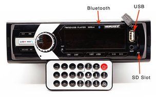 Car Stereo Impulse Wireless Bluetooth with Remote control, Car Stereo Receiver with 20 watts x 4, USB Port, SD... N5