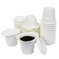 Disposable Cups for Use in Keurig Brewers - Simple Cups - 50 Cups, Lids, and Filters - Use Your Own Coffee in...