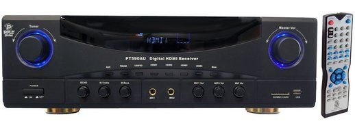 Pyle Stereo Receiver and iPod Dock Package - PT590AU 5.1 Channel 350 Watts Built-In AM/FM Radio/USB/SD Card HDMI... N5