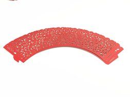 Yansanido 12 set pink Filigree Artistic Bake Little Vine Lace Laser Cut Cupcake Wrapper Cup Muffin Case Trays... N51