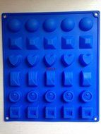 HOSL 30-Cavity Silicone Chocolate, Candy and Gummy Mold (Blue) N3