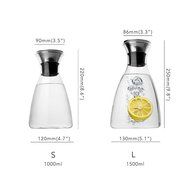 Bar Clear Glass Pitcher Jug Water Drink Juice Coffee Party Safe Tableware (L)