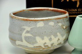 Japanese Mino Yaki ware Matcha Bowl And Tea Ceremony Set Green Tea 11.5 / 11.5 / 8cm (4.5 / 4.5 / 3.1inch)[7402]