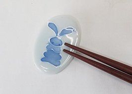 Saikai Pottery 5 sets of Dream Rabbit Chopstick rest set 39098 from Japan