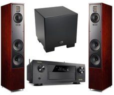 Martin Logan Motion 60XT Cherry Floorstanding Speakers with Dynamo 700W Subwoofer and Denon AVR-X4300H A/V Receiver
