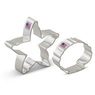 Beach Cookie Cutter Set - 2 Pieces - Starfish and Seashell &ndash; Ann Clark &ndash; US Tin Plated Steel