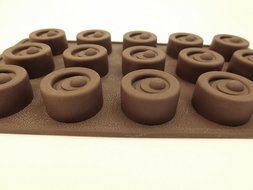 Set of 2 Round Silicone Chocolate and Candy Molds; ice cubes, wedding mints, crayon molds, valentines candy, etc. N2