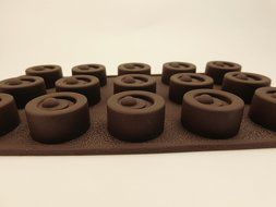 Set of 2 Round Silicone Chocolate and Candy Molds; ice cubes, wedding mints, crayon molds, valentines candy, etc. N3