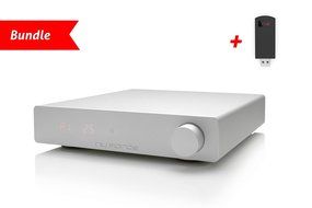 NuForce DDA120 Powerful Integrated Digital Amp with BTR1 Bluetooth Receiver Dongle Included (Silver) N7