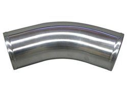 3.5 Inch OD Universal Aluminum Pipe 45 Degree 10 Inch Length by CXRacing