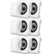 Acoustic Audio CS-I82S-3PR 300 Watt 8" 2-Way Home Theater In-Wall/Ceiling Speakers (3-Pair)