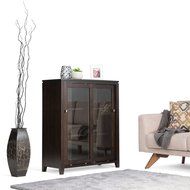 Simpli Home Cosmopolitan Medium Storage Cabinet, Coffee Brown N5