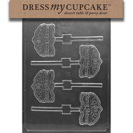 Dress My Cupcake Chocolate Candy Mold, Sweet 16 on Tiara Lollipop