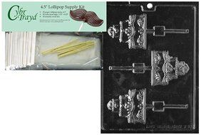 Cybrtrayd W059 Wedding Cake Lolly Chocolate Candy Mold with Exclusive Cybrtrayd Copyrighted Chocolate Molding... N3