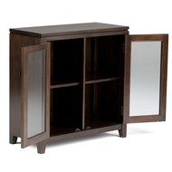 Simpli Home Cosmopolitan Medium Storage Cabinet, Coffee Brown N7