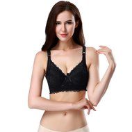 PHOTNO Women Push Up Deep V Ultrathin Underwire Padded Lace Brassiere Bra Big Size N19
