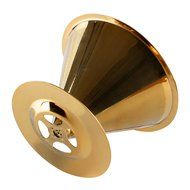 Clever Coffee Filter /Dripper - Titanium Coated Gold Stainless Steel Coffee Filter with Cup Stand, Permanent Reusable... N3