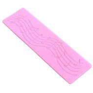 Yingwei Pink Music Note Ribbon Cutter Silicone Cake Decoration Tool N4