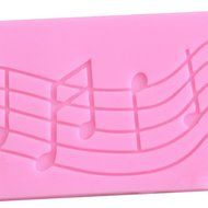 Yingwei Pink Music Note Ribbon Cutter Silicone Cake Decoration Tool N5