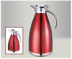 MEGOOD 1.5L Stainless Steel Coffee Carafe Home Vacuum Insulation Pot(Red) N7