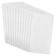 DII 100% Cotton, Machine Washable Everyday Basic Buffet Napkin, 16 x 16", Cream, Set of 12 N11