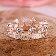 Obula(TM) Hot Sale 18K Gold Silver Sterling Plated New design Crown Ring Rings for women E-shine Jewelry N6