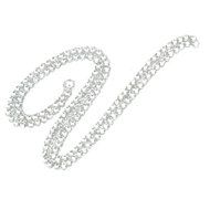 Rhinestone Alphabet Monogram Stickers Letter Initial Wedding Favor Invitation(Letter N) N13