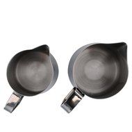 Stainless Steel Milk Coffee Frothing Pitcher Cup Jug Silver Tone (600ml) N5