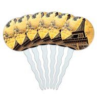 Set of 6 Cupcake Picks Toppers Decoration Places and Things - Machu Picchu Peru Travel N22