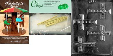 Cybrtrayd R010 Fancy Cross Chocolate Candy Mold with Exclusive Cybrtrayd Copyrighted Chocolate Molding Instructions... N5