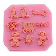 Let&#039;S Diy Silicone Mold West Cowboy Mold Fondant Cake Decorating Baking Tools N2