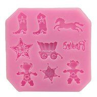 Let&#039;S Diy Silicone Mold West Cowboy Mold Fondant Cake Decorating Baking Tools N3