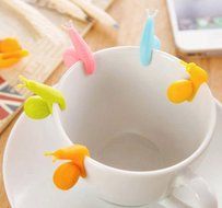 Hot Sale 5 PCS Cute Snail Shape Silicone Tea Bag Holder Cup Mug Candy Colors Gift Set N3