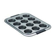 Anolon 12 Cup Advanced Nonstick Bakeware Muffin Pan with Silicone Grips, Gray N5