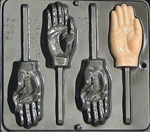 Hand Lollipop Chocolate Candy Mold 3343 N2