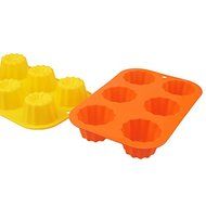 DOYOLLA Pack of 2 6-cup Silicone Flower Muffin Pan Silicone Cupcake Pan - 6-Cup Flower Cake Baking Pan 100% Food... N2