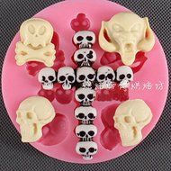 Anyana Halloween Skull Silicone Fondant Mold Cake Decorating Pastry Gum Pastry Tool Kitchen Tool Sugar Paste Baking... N3