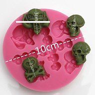 Anyana Halloween Skull Silicone Fondant Mold Cake Decorating Pastry Gum Pastry Tool Kitchen Tool Sugar Paste Baking... N4