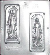 Mary on Plaque Chocolate Candy Mold Religious 412