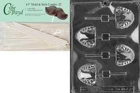 Cybrtrayd J050 Teeth Lolly Chocolate Candy Mold with Exclusive Cybrtrayd Copyrighted Chocolate Molding Instructions N9