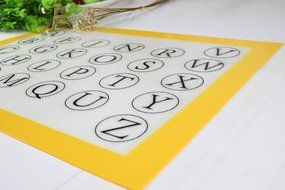 Homankit Silicone Baking Mat - Non Stick Silicon Liner for Bake Pans &amp; Rolling - Unique Design of 26 Letters -... N6