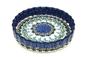 Polish Pottery Baker - Fluted Quiche - Small (7") - Wisteria