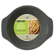 casaWare Ceramic Coated NonStick 9-Inch Pie Pan (Silver Granite) N2