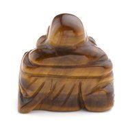 JOVIVI 1pc Natural Carved Gemstones Happy Buddha Figurine Statue 1.2&#039;&#039; Room Decoration, with Gift Box (Rose Quartz) N12